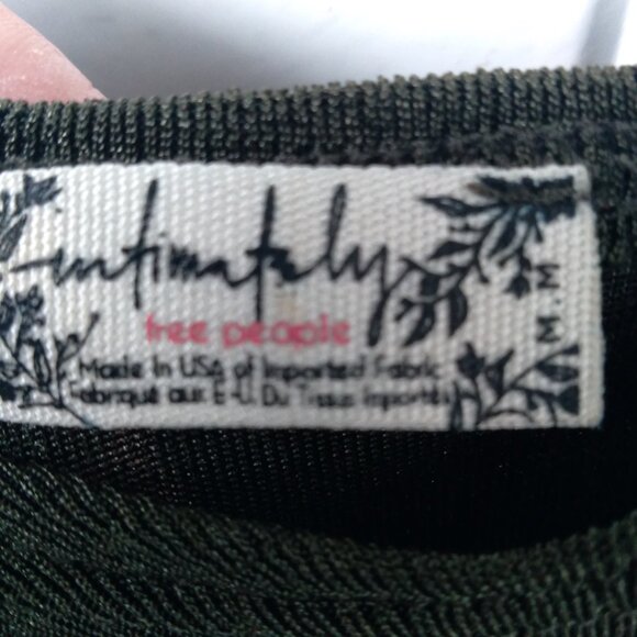 Olive Green Sleeveless Tie-strap top Intimately Free People Size M Medium - Picture 4 of 9